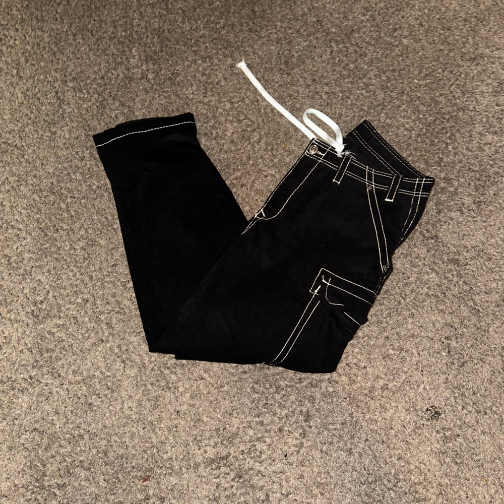 True Religion black cargo pants
